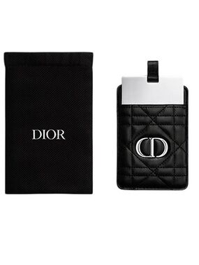 ✨ Dior Cannage Phone Mirror Card Holder Stick-On Phone Case Accessory-NIB